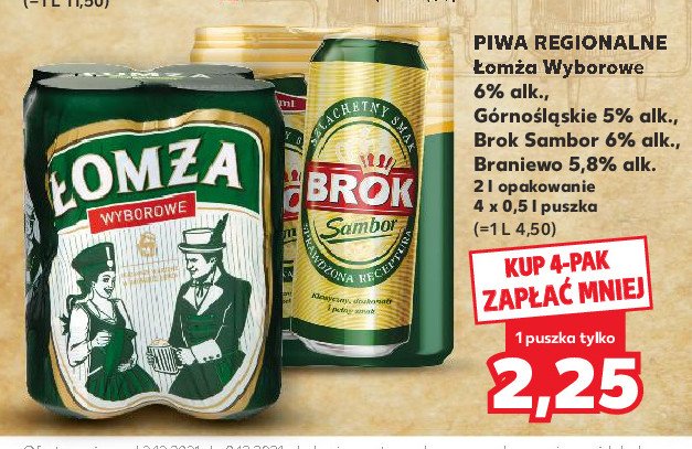 Piwo Brok sambor promocja