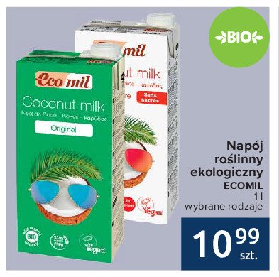 Mleko kokosowe niesłodzone z migdałami Ecomil promocja