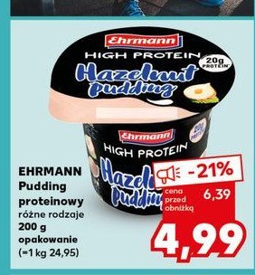 Deser wysokobiałkowy hazelnut pudding Ehrmann high protein promocja