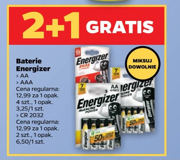 Baterie alkaliczne aaa Energizer promocja