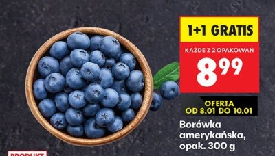 Borówka amerykańska, opak. 300g promocja w Biedronka