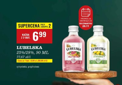 Likier Lubelska cytrynówka, grejpfrutowa promocja w Biedronka
