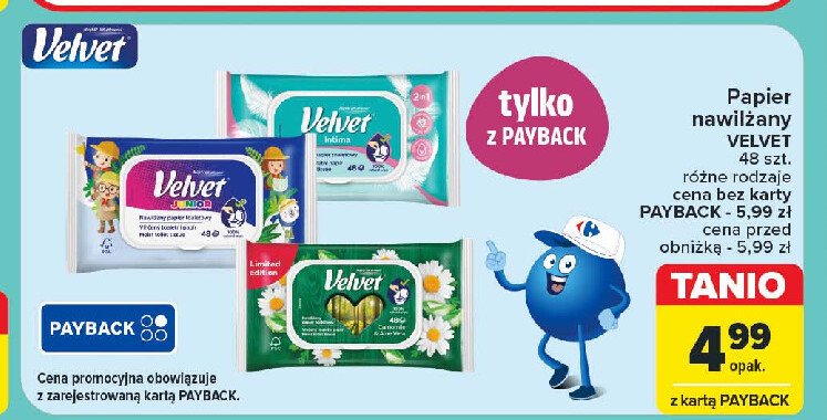 Papier nawilżany Velvet junior promocja