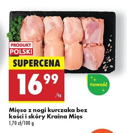 Mięso z nogi kurczaka bez kości i skóry Kraina mięs promocja