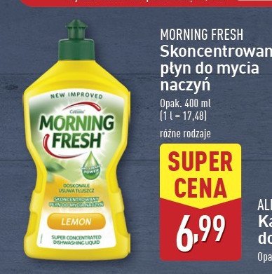 Płyn do mycia naczyń lemon Morning fresh promocja w Aldi