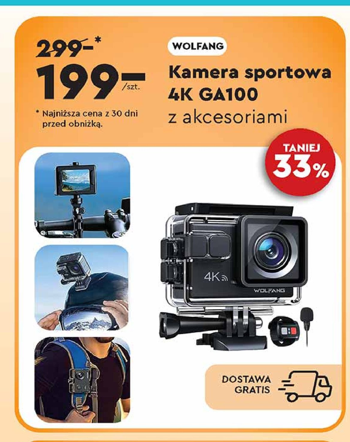 Kamera 4k ga100 Wolfgang promocja w Biedronka