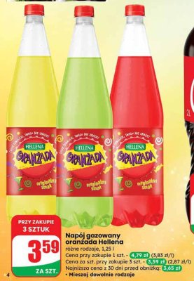 Napój gazowany oranżada różne rodzaje promocja w Dino