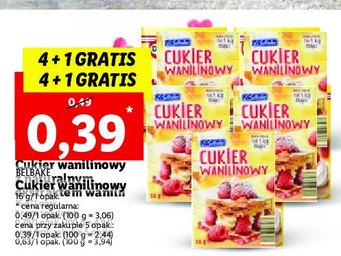 Cukier wanilinowy Belbake promocja
