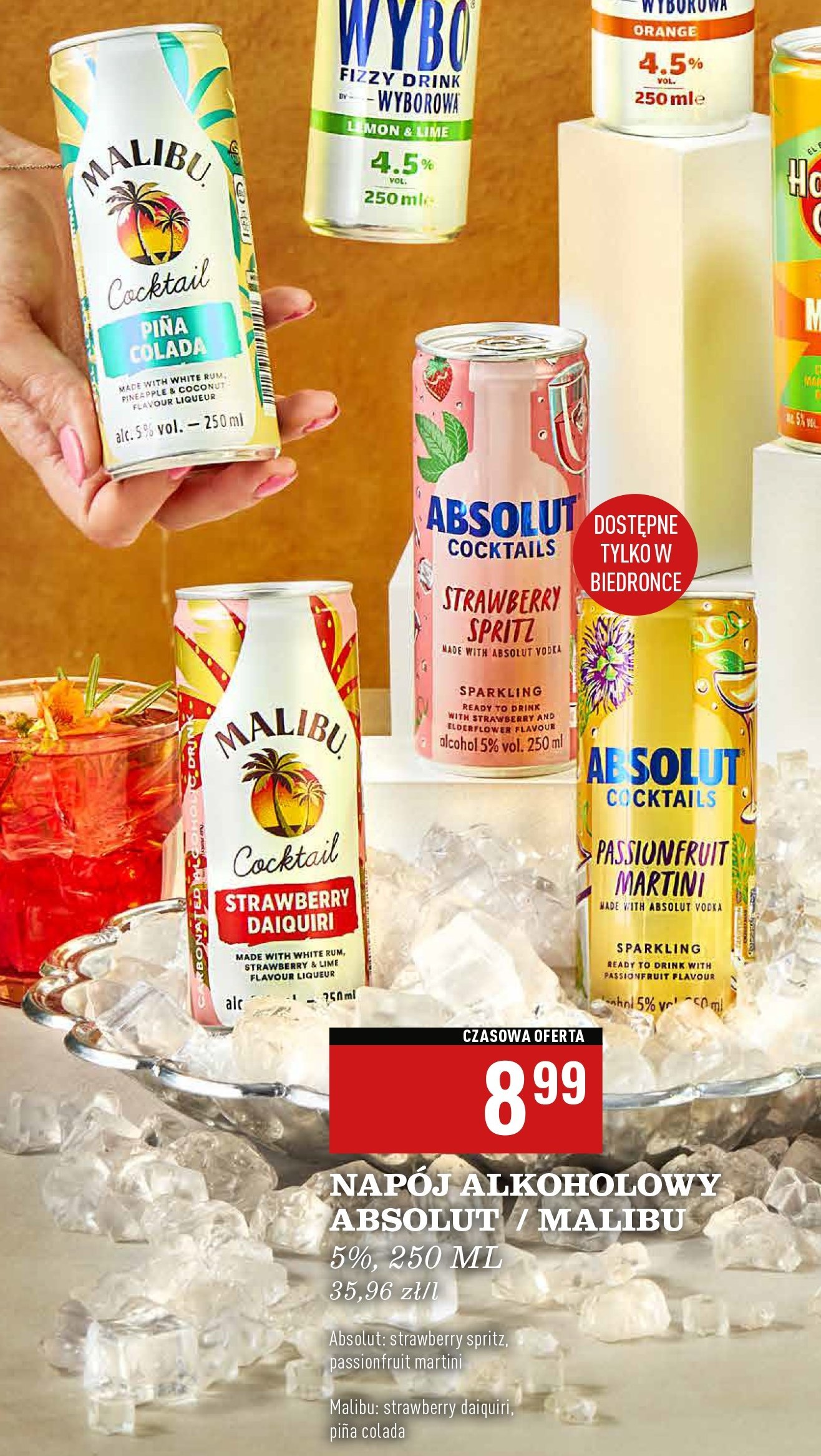 Drink Malibu cocktail pineapple promocja w Biedronka