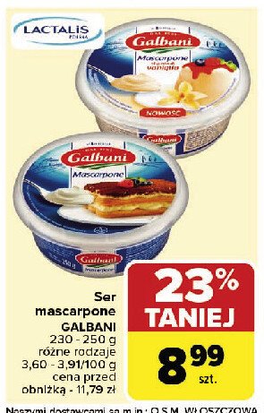 Ser mascarpone Galbani promocja w Carrefour Market
