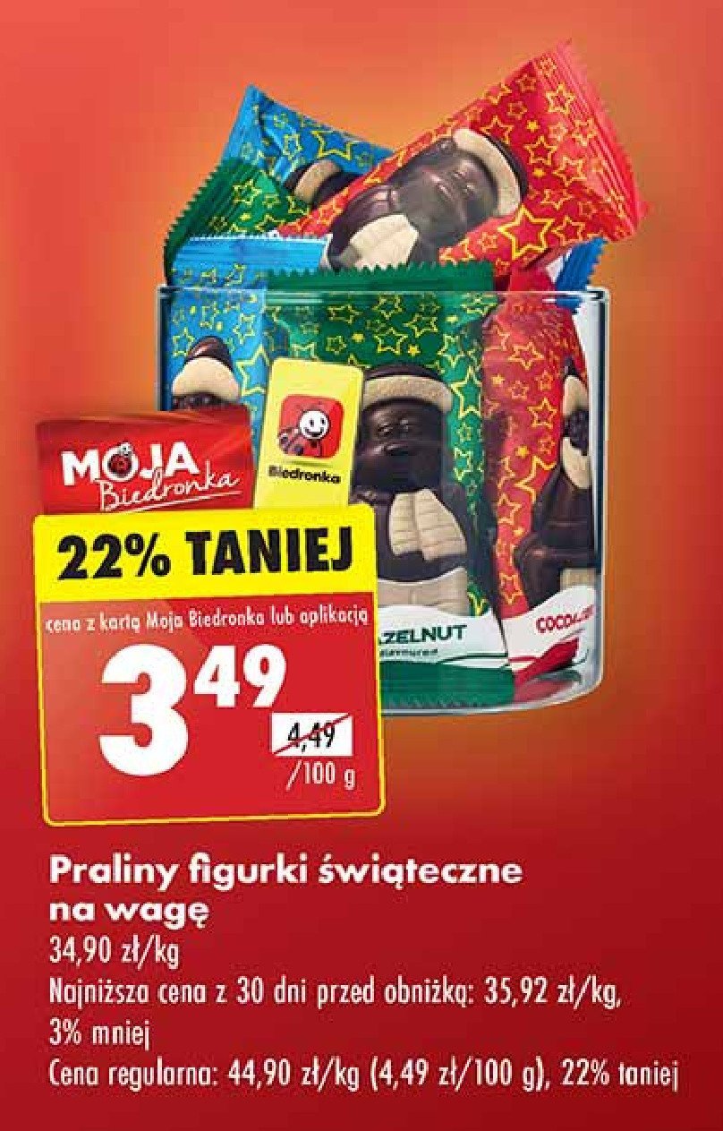 Figurki świąteczne z nadzieniem Vebro promocja w Biedronka