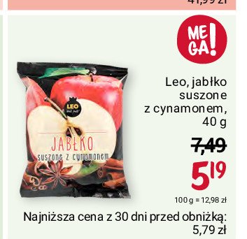 Chipsy jabłkowe Leo dried fruits promocja