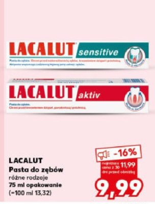 Pasta do zębów różne rodzaje promocja w Kaufland