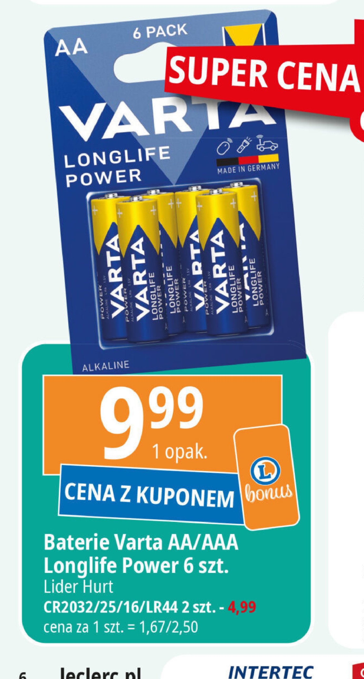 Baterie alkaiczne lr03 Varta promocja