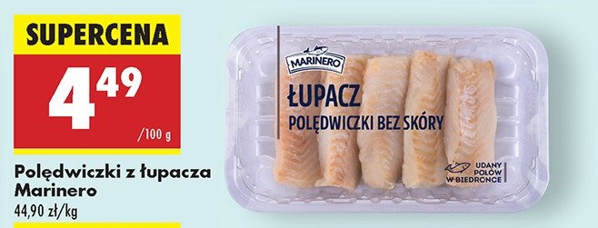 Łupacz polędwiczki bez skory Marinero promocja w Biedronka