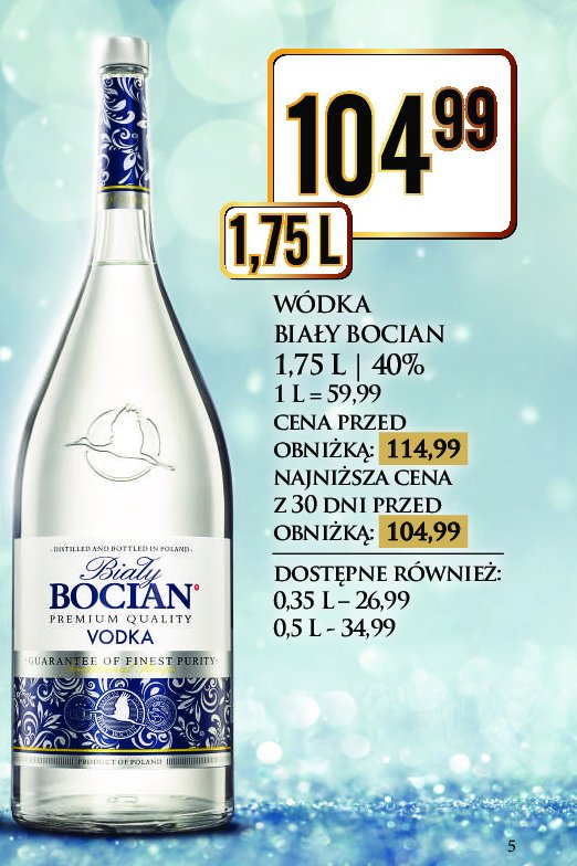 Wódka Biały bocian vodka promocja w Dino