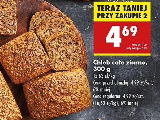 Chleb całe ziarno promocja