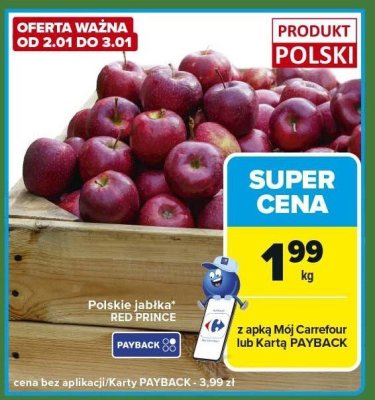 Jabłka polskie Red Prince promocja w Carrefour Express