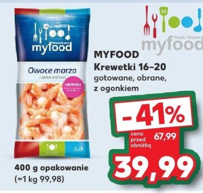 Krewetki 16-20 gotowane, obrane, z ogonkiem promocja w Kaufland