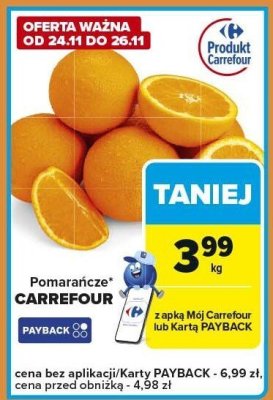Pomarańcze CARREFOUR promocja w Carrefour Express