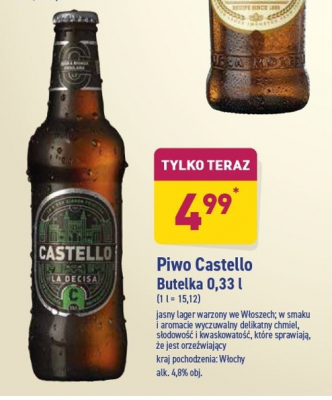 Piwo Castello premium promocja