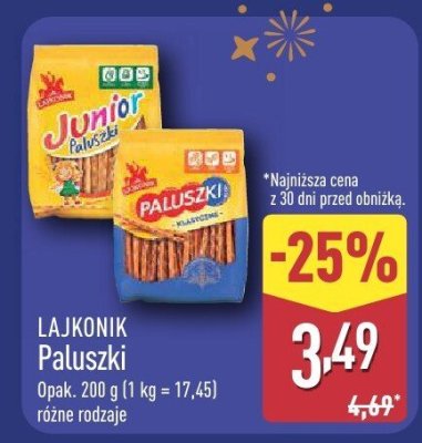 Paluszki LAJKONIK promocja w Aldi