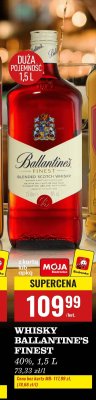 Whisky Ballantine's Finest 40% 1,5 l promocja w Biedronka