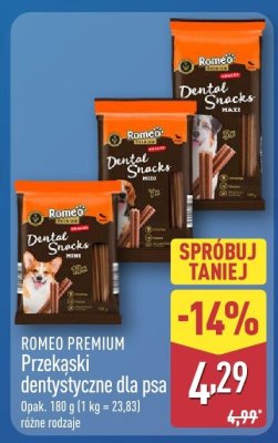 Przekąski dentystyczne dla psa różne rodzaje promocja w Aldi