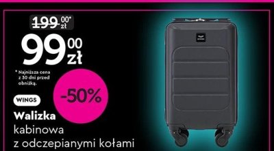 Walizka kabinowa z odczepianymi kołami promocja w Biedronka