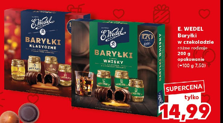 Baryłki o smaku whisky E. wedel baryłki promocja w Kaufland