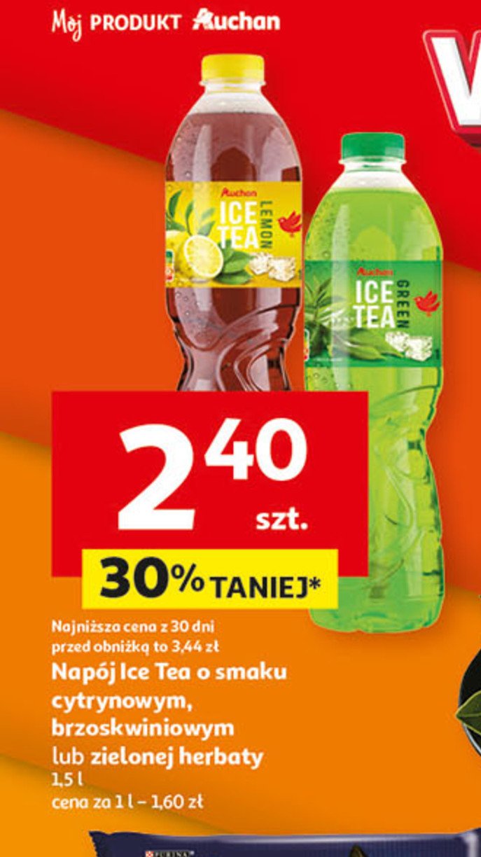 Ice tea cytrynowa Auchan promocja