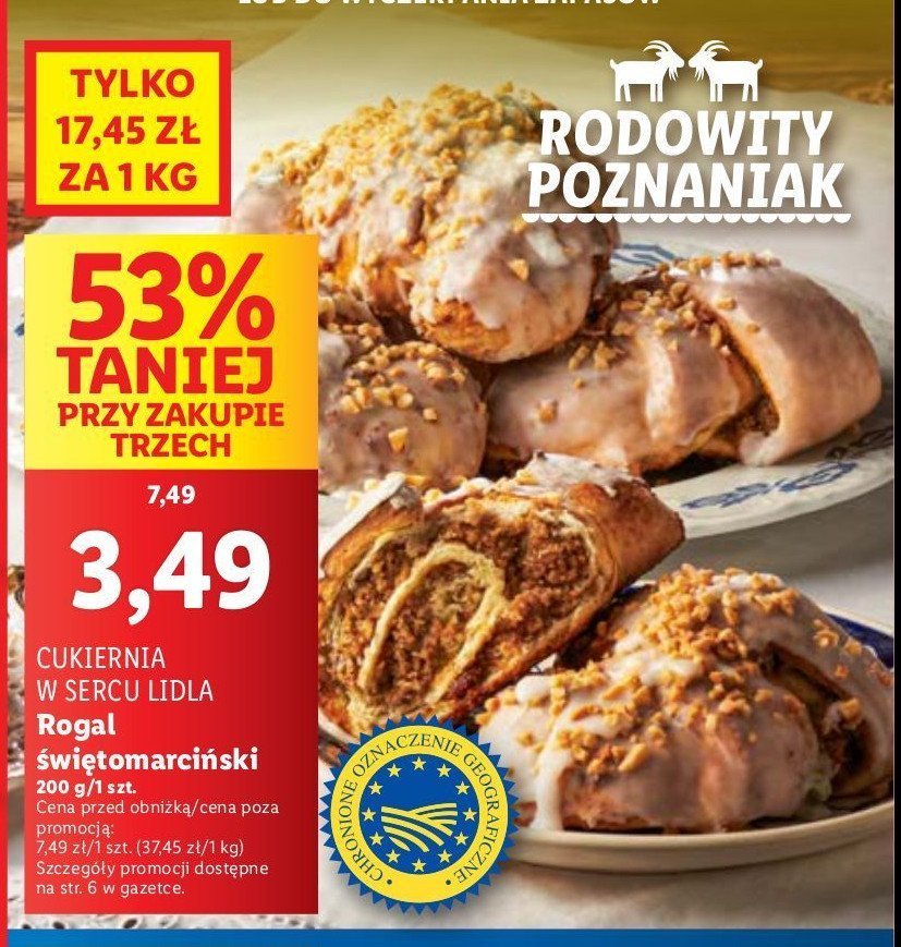 Rogal świętomarciński Cukiernia lidla promocja