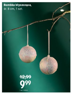 Bombka błyszcząca 8 cm promocja