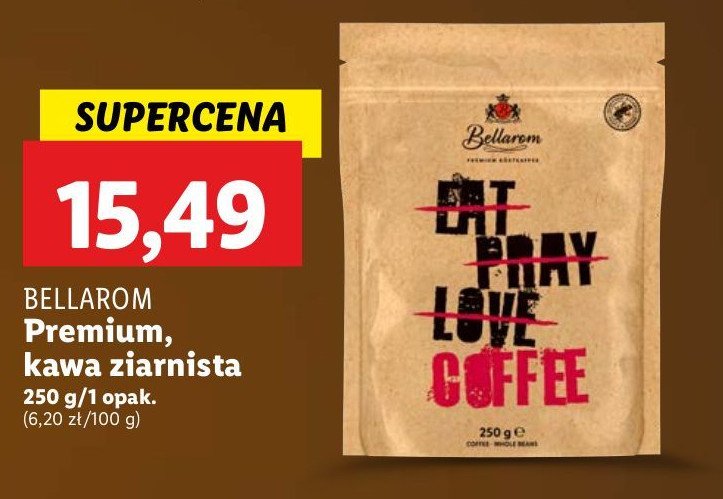 Kawa Bellarom eat pray love coffee promocja w Lidl