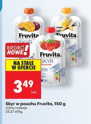 Jogurt Skyr w pouchu różne rodzaje promocja w Biedronka