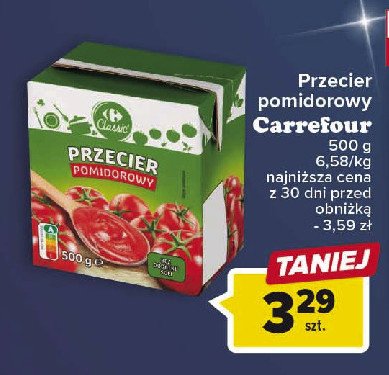 Przecier pomidorowy klasyczny Carrefour promocja