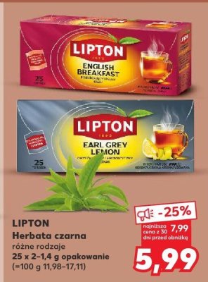 Herbata czarna różne rodzaje promocja w Kaufland