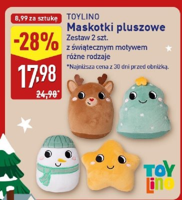Maskotki pluszowe TOYLINO zestaw 2 szt. promocja w Aldi