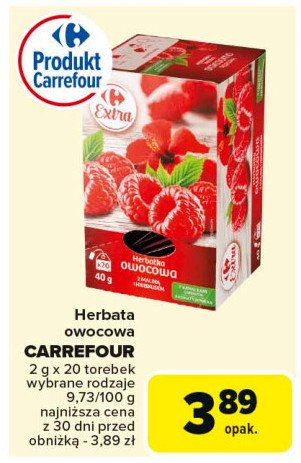 Herbata malinowa Carrefour promocja