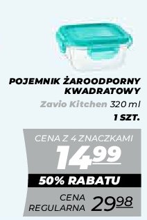 Pojemnik żaroodporny kwadratowy 320 ml Zavio kitchen promocja