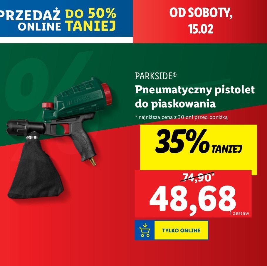 Pistolet pneumatyczny do piaskowania Parkside promocja