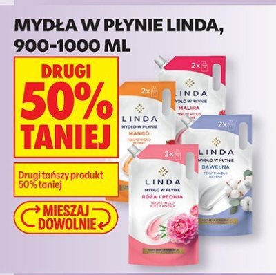 Mydło w płynie 900-1000 ml drugie -50% promocja w Biedronka