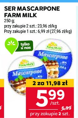 Ser mascarpone Farm milk promocja