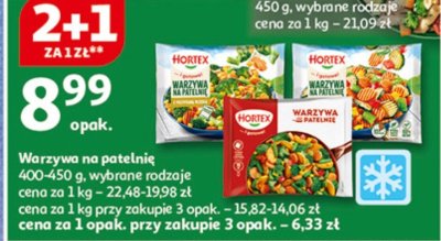 Warzywa na patelnie 400-450 g, wybrane rodzaje promocja w Auchan