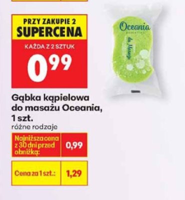Gąbka kąpielowa do masażu, 1 szt. promocja w Biedronka