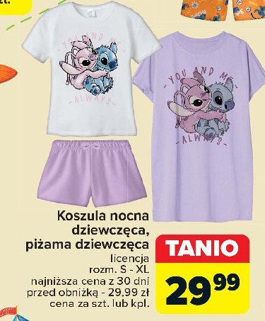 Piżama dziewczęca s-xl promocja