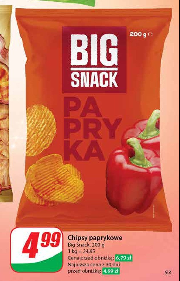 Chipsy paprykowe Big snack promocja