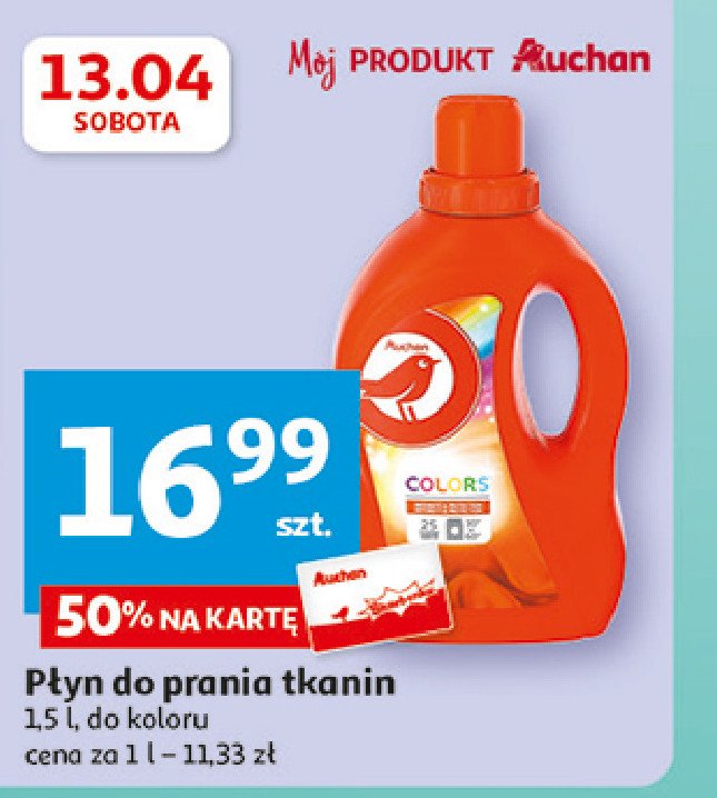 Płyn do prania couleur Auchan promocja