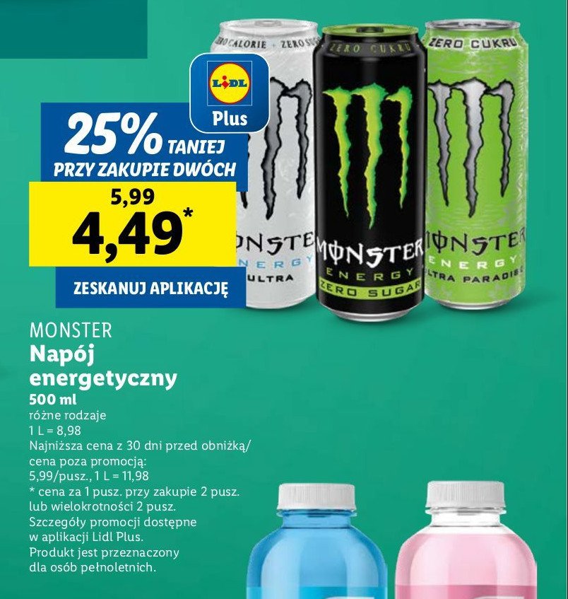 Napój energetyczny Monster Energy Ultra Paradise promocja