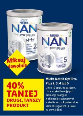 Mleko Nestlé OptiPro Plus 2, 3, 4 lub 5 DRUGIE -40% promocja w Lidl